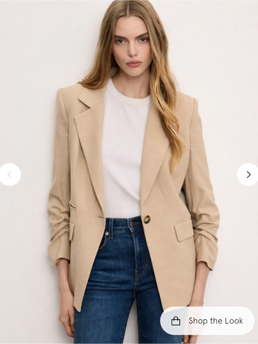 Veronica Beard Battista Dickey Jacket Stone Khaki Single-Breasted Blazer Size 6